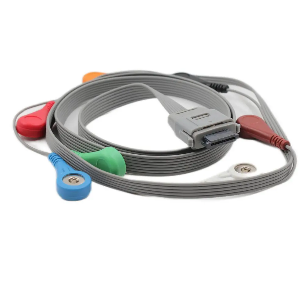 Plinma compatible with Biomedical 10 leads IEC snap cable  medical supplier best Direct-connect Holter ECG cable