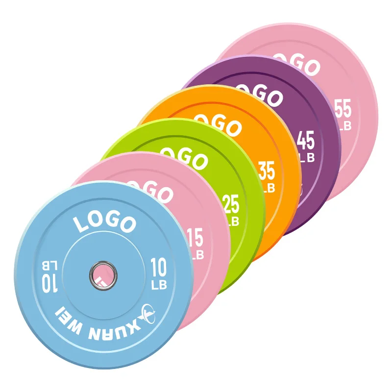 Wholesale Custom Cast Iron Training Calibrated Gym Bumpers Plates Rubber Plates Weight
