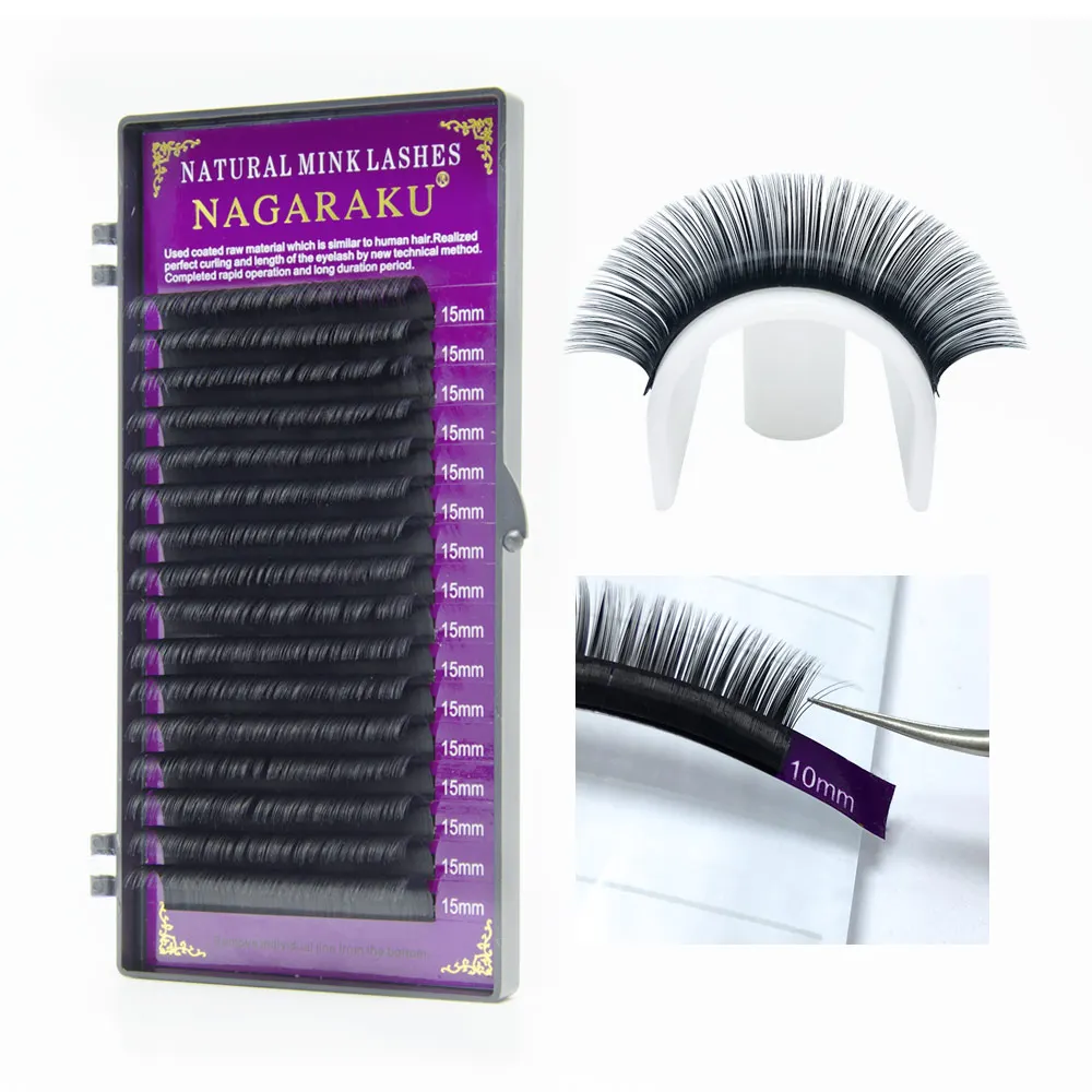 NAGARAKU Eyelashes Extension Professional Mink Individual Eyelash Extension Private Label Beauty Salon Supplies wholesale
