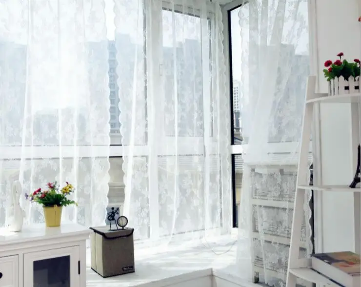 Bonfull Yarn Warp Knitting Lace Curtain Cheap Wholesale Window Sheer Curtains Elegant Curtain Fabrics