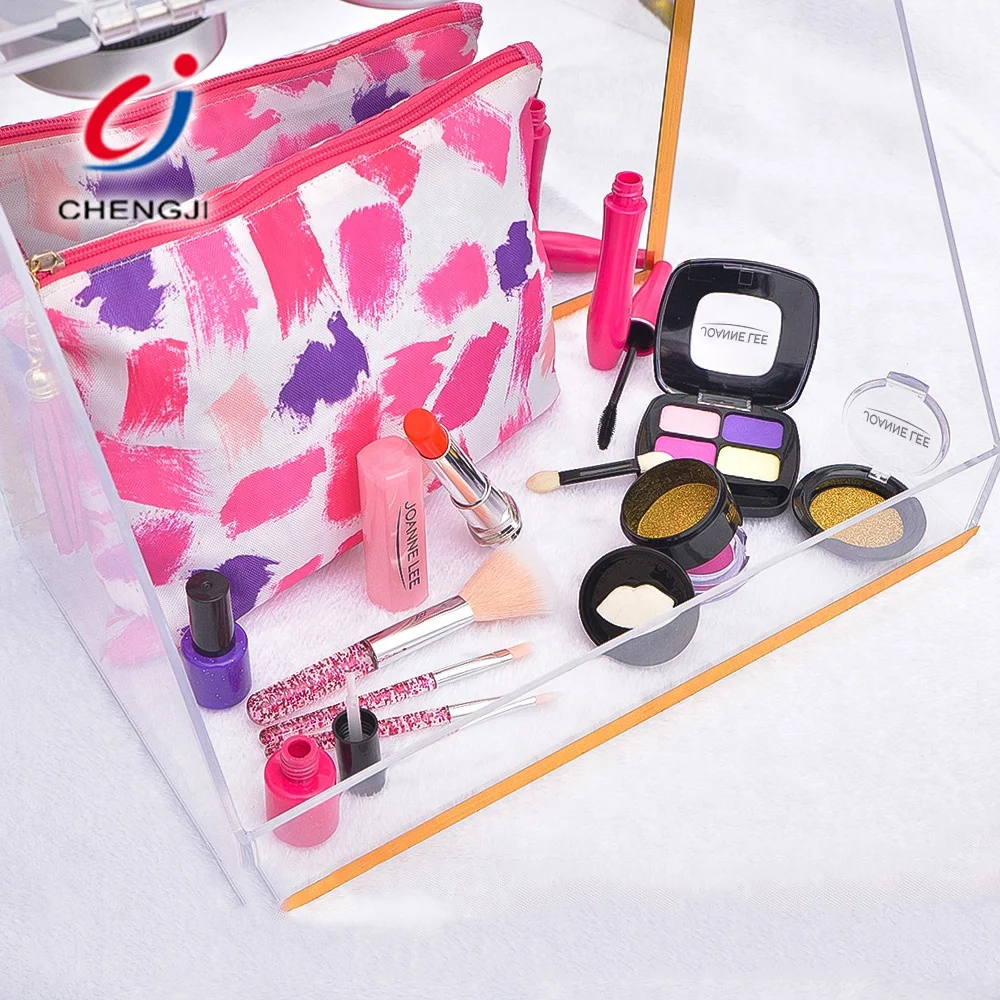 Kid Pretend Beaty Makeup Cosmetic Make Up Game Toy Play Set Real Makeup Girls Beauty Set Toy Fancy Plastic Makeup Purse