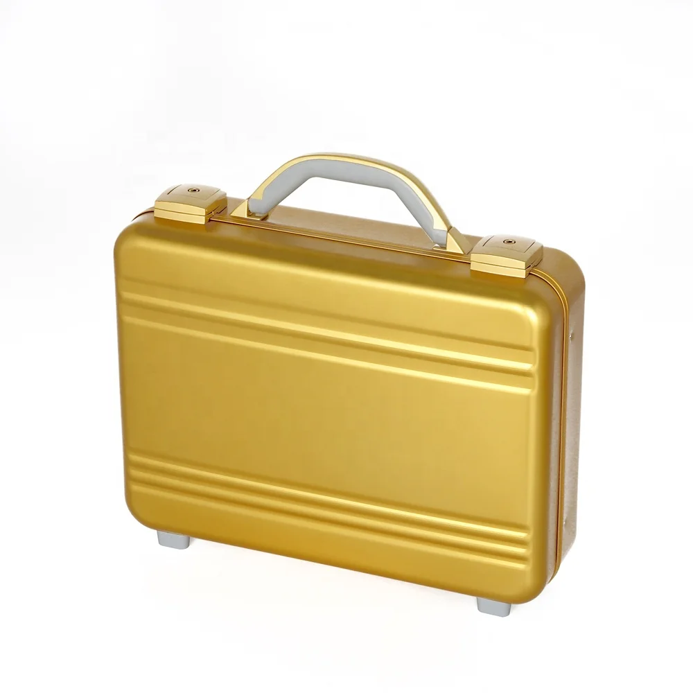 Oem Custom Business Hard Portable Designer Luxury Locking Carrying Aluminium Alloy Laptop Case