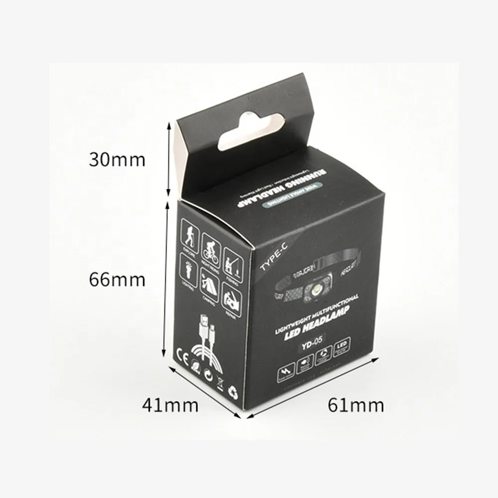 Super Bright Led Rechargeable  Headlamp Motion Sensor  Led COB headlight  4 Modes Emergency Light Headlight