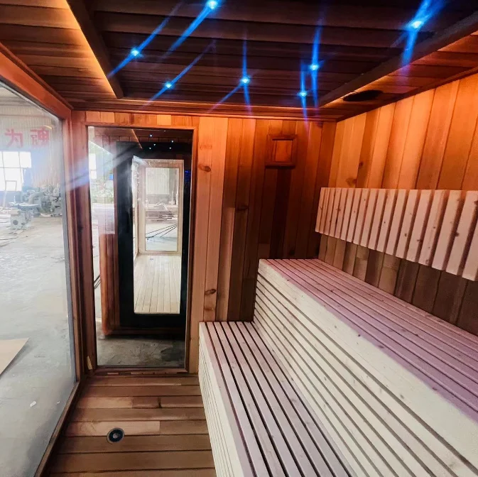 China Popular Red Cedar Outdoor Cube Sauna And Steam Rooms Most Design