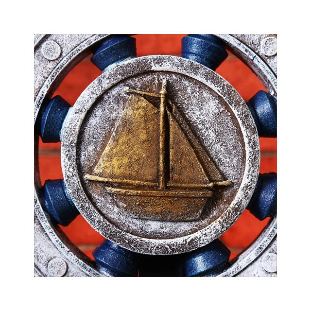 Mediterranean vintage Marine resin sailboat rudder compass display props home restaurant bar decoration pieces