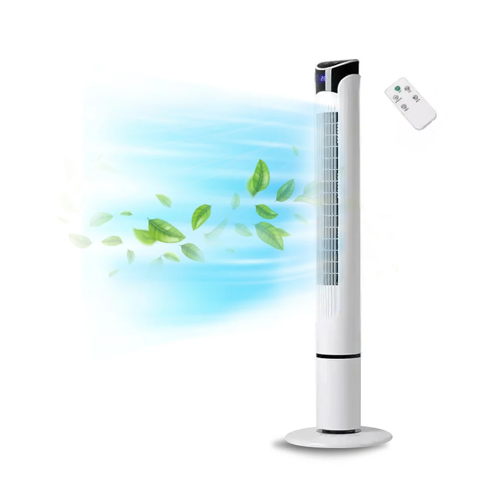 40 Inch Tower Fan  Quiet Oscillating Bladeless Fan with Remote 3 Speeds 3 Modes LED Display 12H Timer Floor Standing