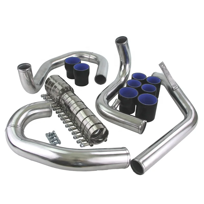 Aluminum Turbo Intercooler Piping Kit w/Clamps+Silicone Couplers Blue For 98-05 Volkswagen VW Jetta Golf GTI MK4 1.8T