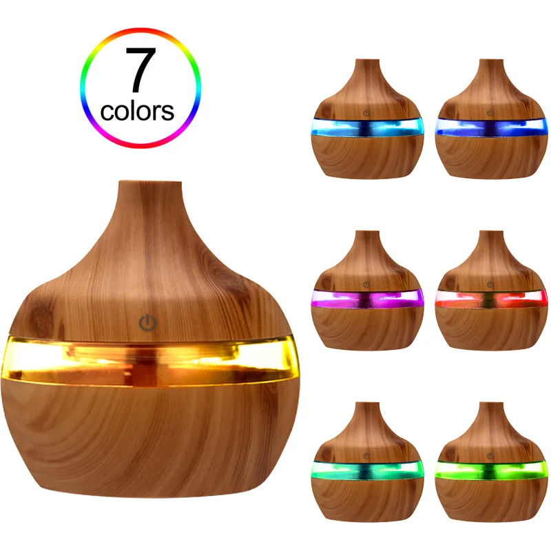 Home Wood Grain Humidifier Colorful Aroma Diffuser USB Portable Humidifier air purifier aroma diffusers