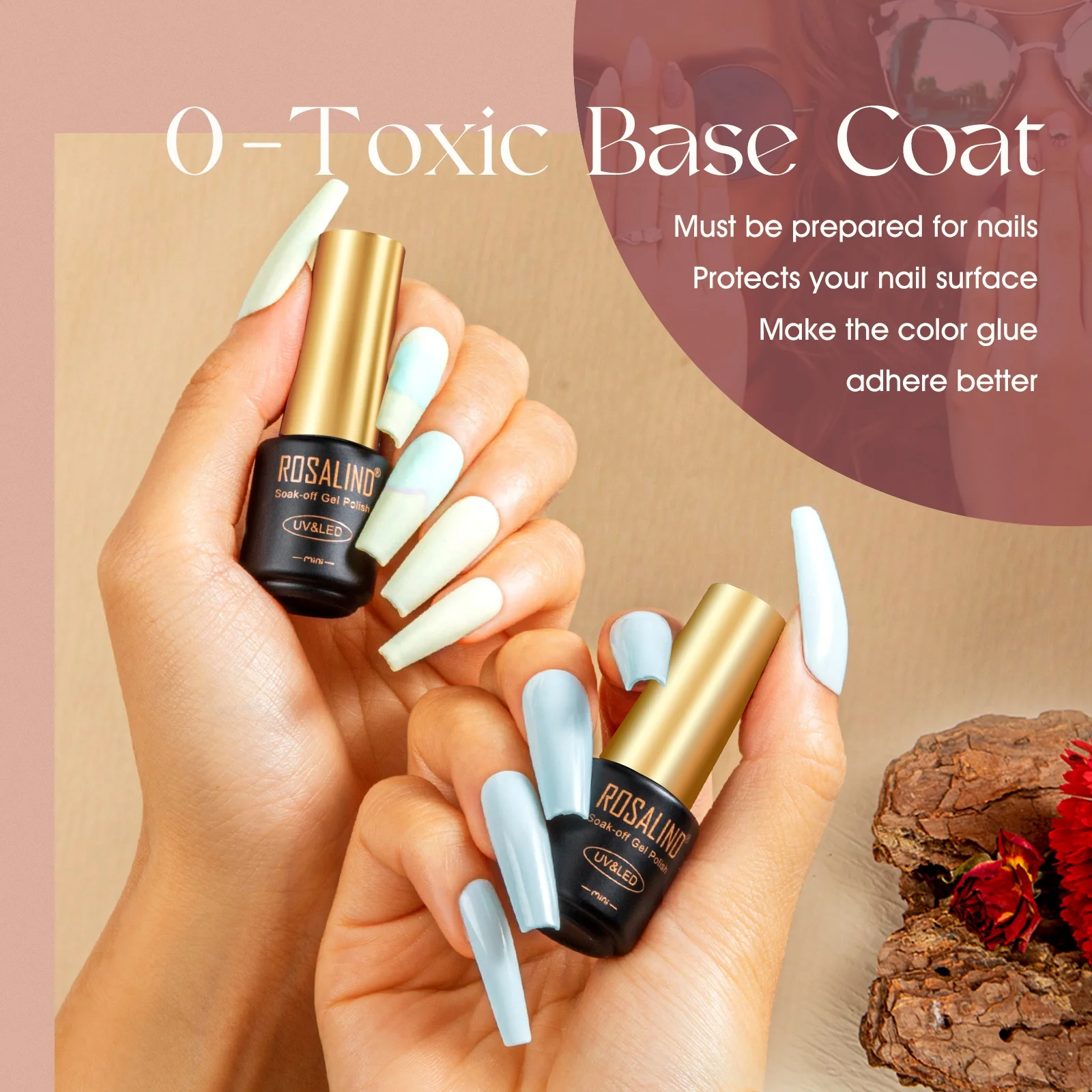 ROSALIND oem odm private label high glossy shiny esmalte varnish vernis long lasting uv led gel nail polish set 100 light colors