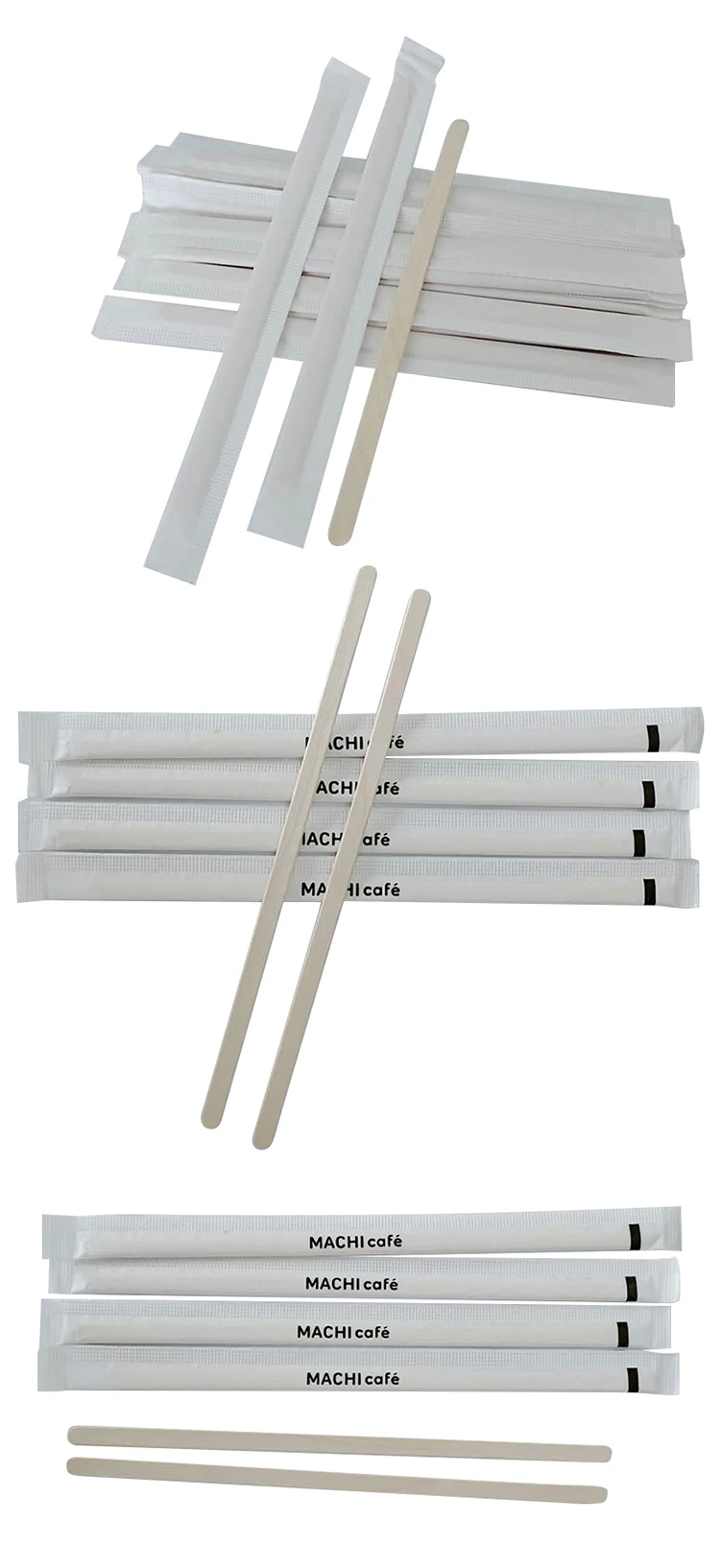 Disposable food Grade Wooden Coffee Stirrer Stick individually packaged coffee blender wooden wine mixing stick