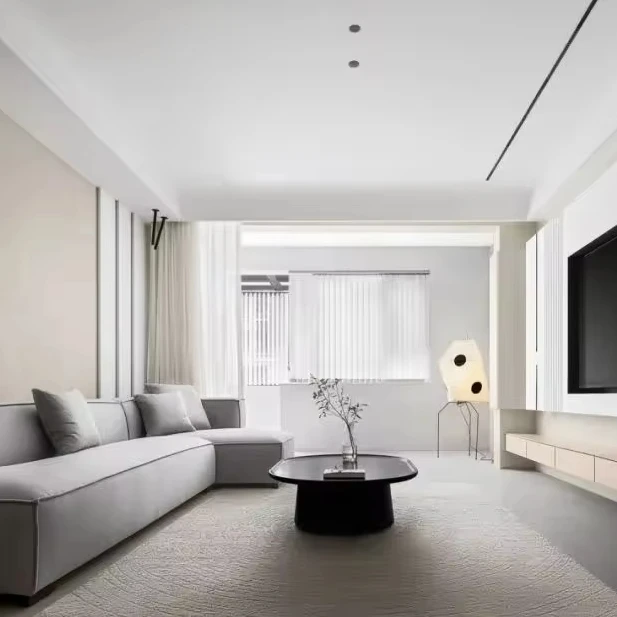 Sanhai Grey Color Interior Design Modern Concise Vibe 3D Rendering the Whole House Home Apartment Flat Space Floor Plan Service