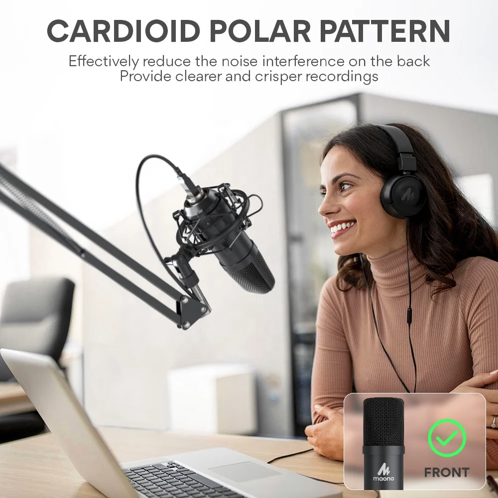 
Professional 192K 24bit directional condenser usb microphone for studio 