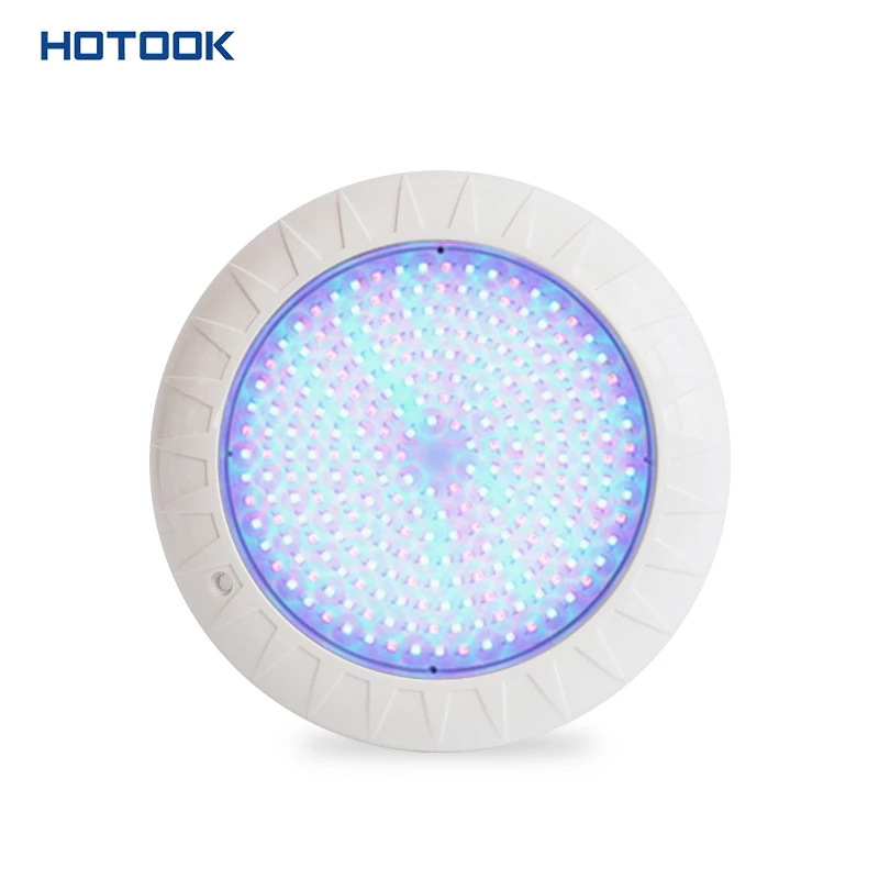 HOTOOK 12V RGB Submersible LED Pool Lights IP68 PC Seawater Resin Filled Underwater LED Light Swimming Pool Optimized Sea Water