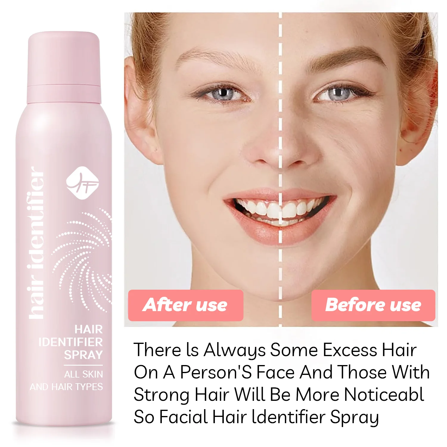 Hot Selling Private Label OEM Custom Face Shaving Facial Skin Women Hair Identifier Spray