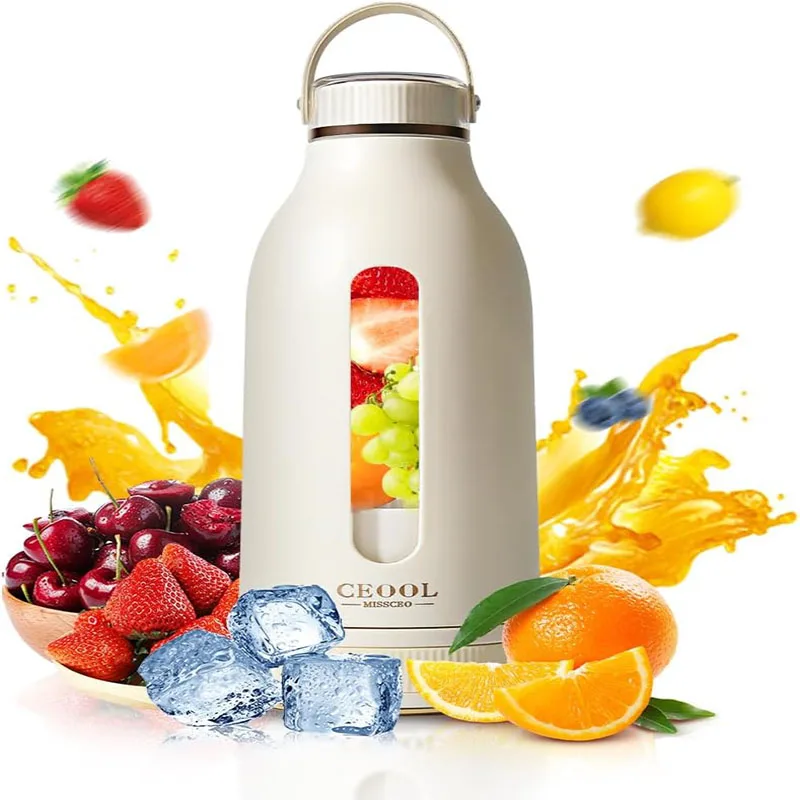 Portable Mini Blender Rechargeable Mixer Fresh Fruit Juicer Multifunction Electric Blender Cup 400ml Shakes Smoothie Maker