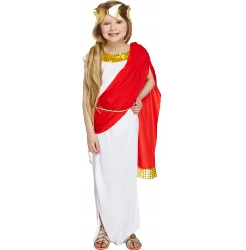 Girls Roman Goddess Fancy Dress Up Costume Child Kids 4-12 Yrs World Book