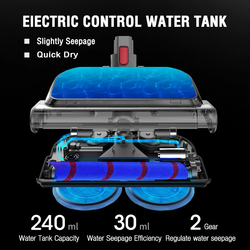 Wet Dry Electric Replacement Parts Vacuum Attachment Mop Head for Dysons Cordless V7 V8 V10 V11Vacuum Cleaner Mop