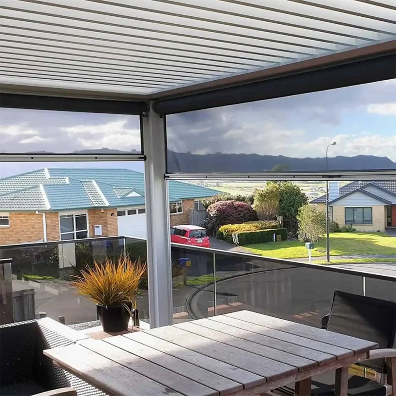 Водонепроницаемый сверхмощный оконный экран солнцезащитный козырек моторизованный экран для патио Наружные Жалюзи