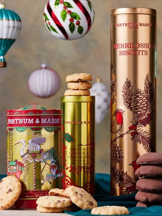 Custom printing large luxury sealed empty cookie packaging tin box airtight vintage emboss metal round tea tin case