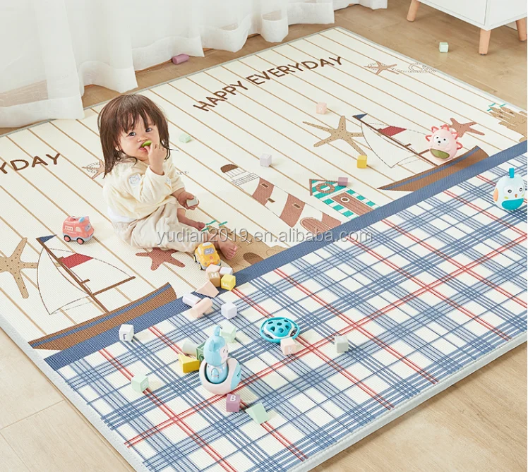 Baby Crawling Mat Non-slip Surface Baby Carpet Rug Play Mat 2.0cm Thick Giraffe Learning Mat for Children Game Pad