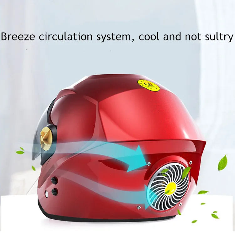 
Summer electric car helmet smart air-conditioning solar charging helmet 
