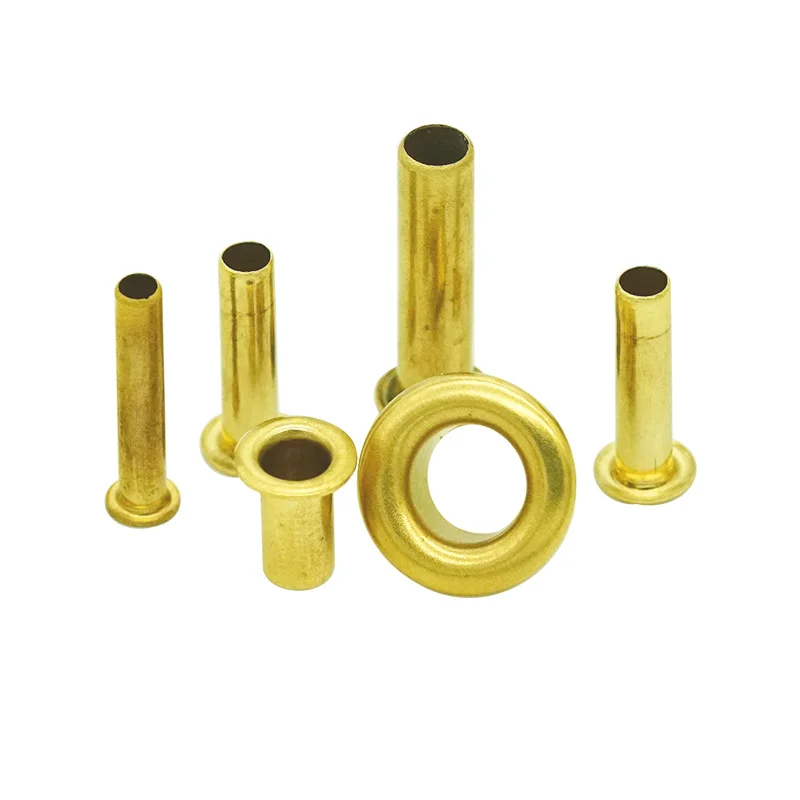 wholesale ready goods High quality Gold brass eyelet hollow tubular rivets