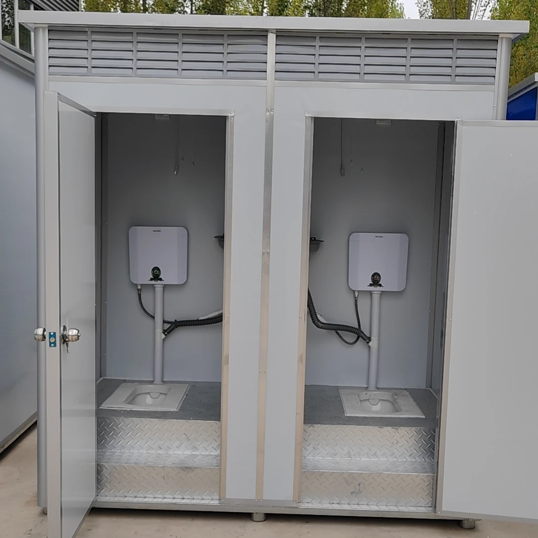 mobile movable luxury outhouse portable toilet shower cabin for construction site