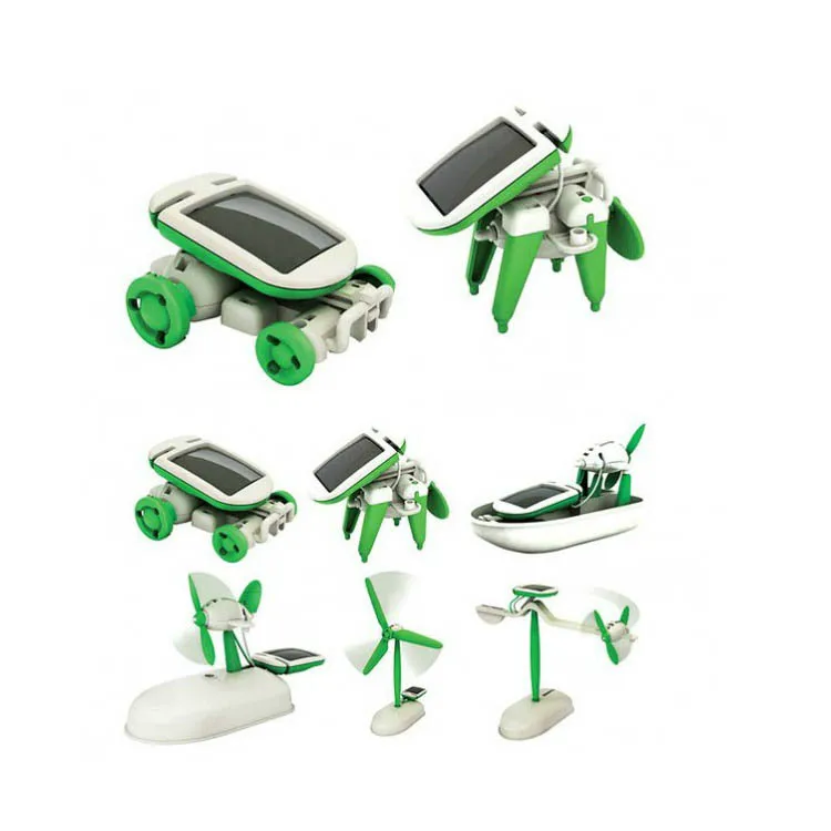 Science DIY STEM Educational kids toys training toy new Science Experiment Kit 6-in-1 DIY educational solar robot toys kit