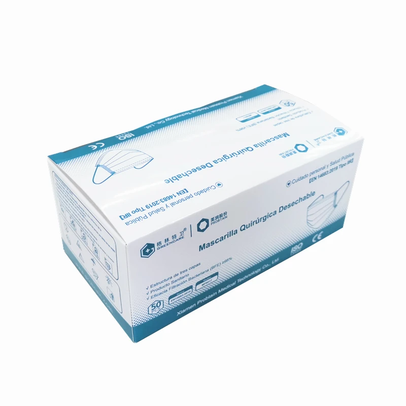 wholesale CE medical surgical mask nonwoven 3 ply disposable surgical face mask manufacturer