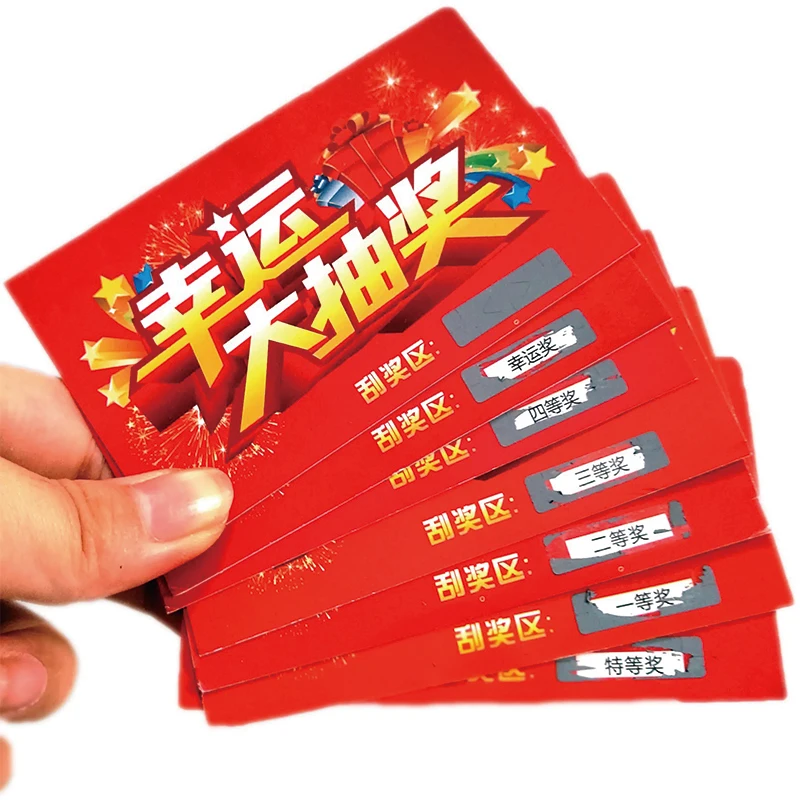 Customized Color Scratch Card for Scratch Card Printing in Lottery Games