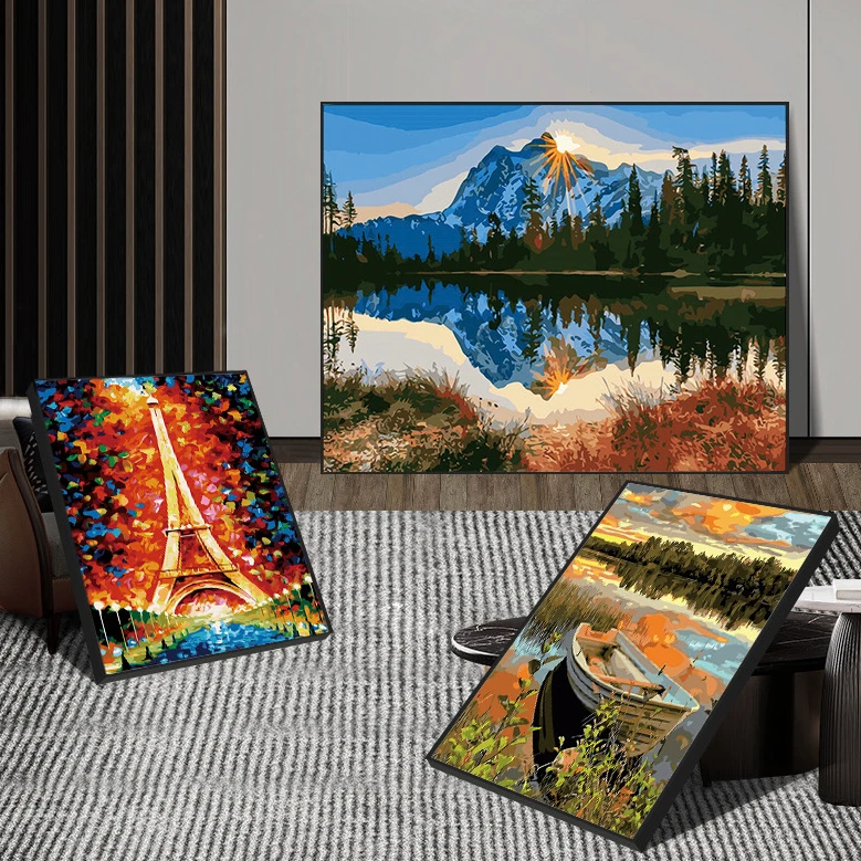 DIY Oil Painting for Gift Home Wall Decor DIY Custom Flower Scenery Paint By Number