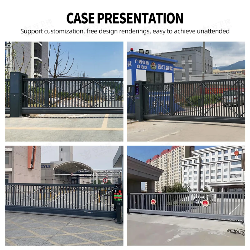 SWS Modern Cantilever Sliding Gate for Outdoor Entrance & Driveway Security Automatic Industrial Main Sliding Gate