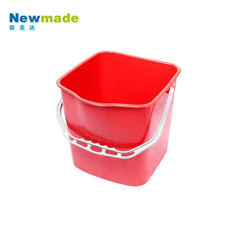 Customized commercial multi-purpose plastic down press wringer double bucket cleaning trolley