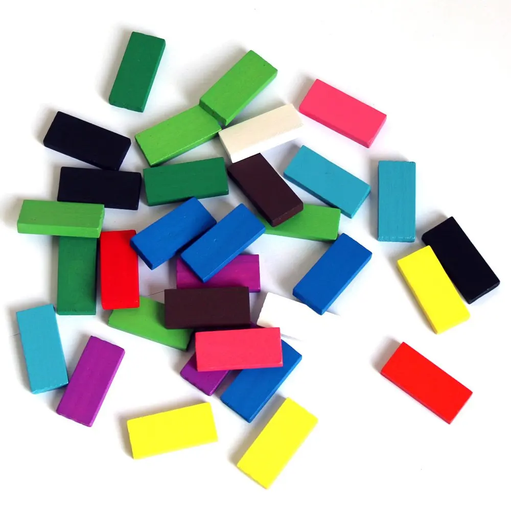 Customized  1000pcs wooden play 9 12 dominoes festool blocks games set in wooden box