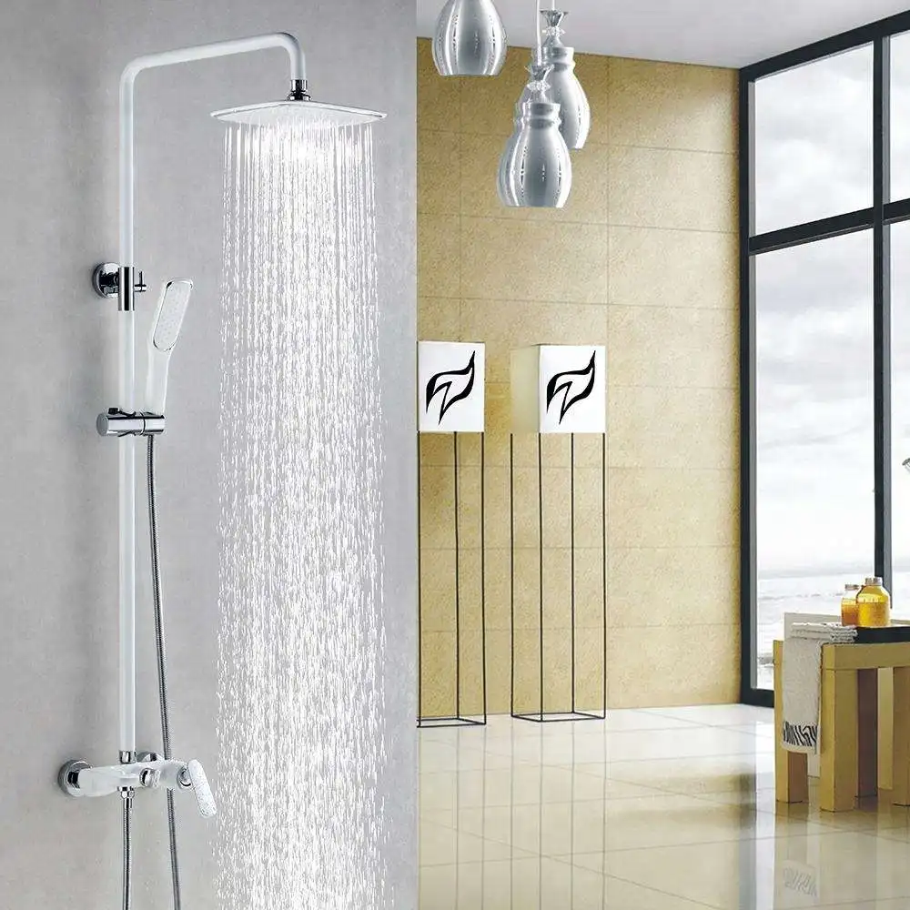 Artistic Brass 3 in 1 Tub Filler Tap Hand Shower Showerhead Bath Shower Faucet Set
