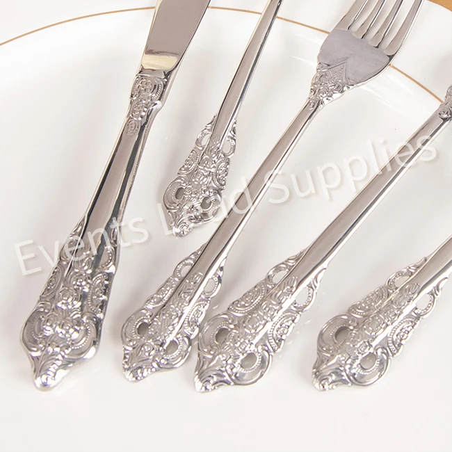 Silver 304 Stainless Steel Hot Sale Tableware Set For Wedding Knife And Fork