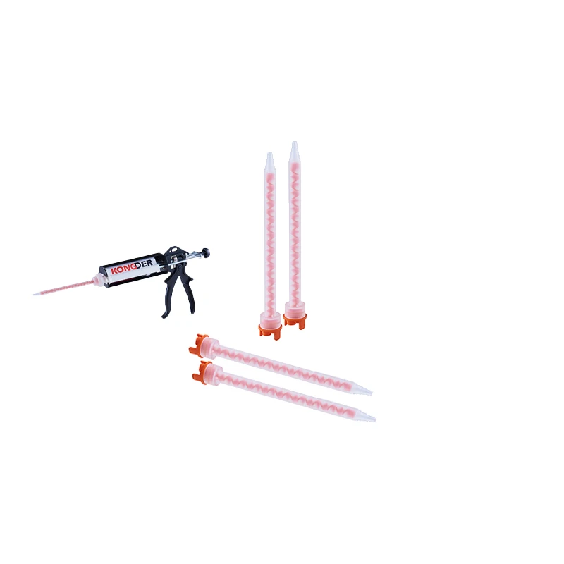 KONGDER 250&490m Marble glue gun tip hand tool joint gule gun Static mixer Simple installation glue gun thread mixing tube