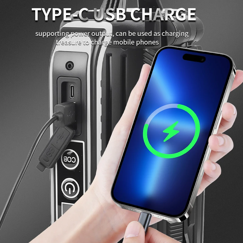 Rechargeable Working Light Portable Led Tripod Work Lamp Adjustable Work Light for Workshop Site Lighting Outdoor Camping