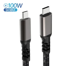 OEM ODM Cheap Non-Slip metal Nylon Braid 4K 60HZ 100W USB3.2 PD c-type data cable for Macbook