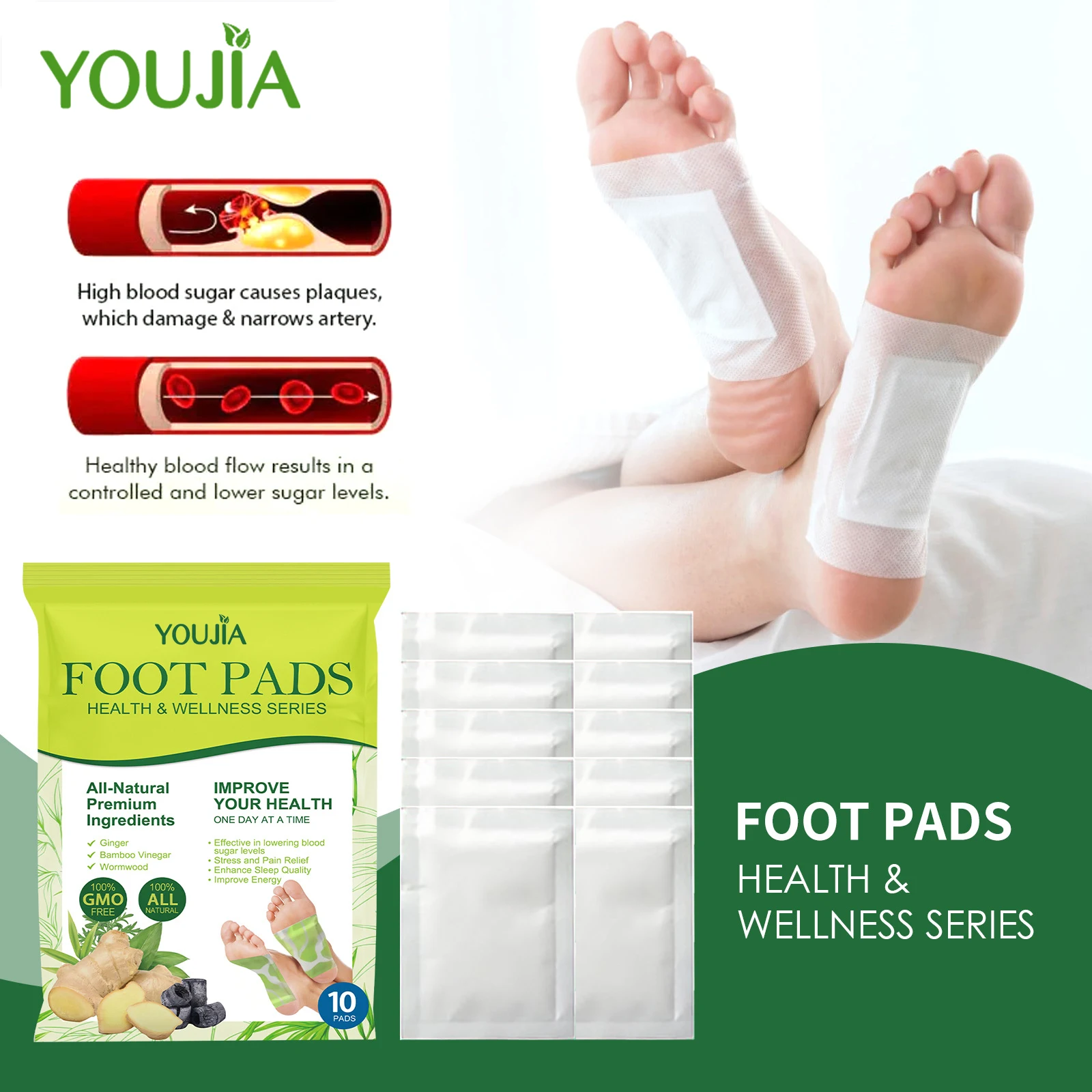 OEM ODM RTS Most popular products foot detox pads improve sleep quality Detoxify Detox Patch