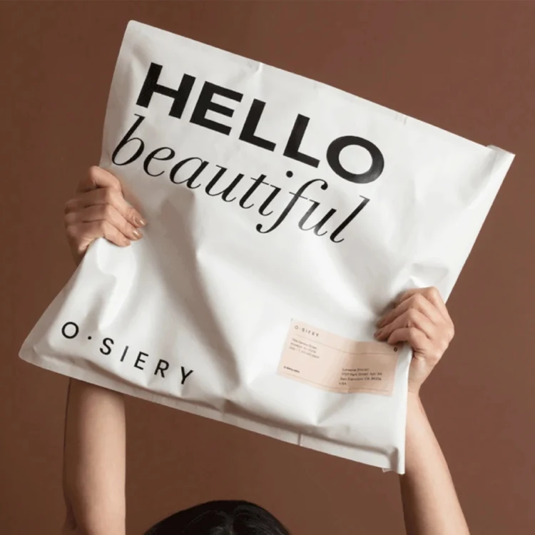 Пользовательская доставка, сумка для переноски из переработанной ткани, почтовые пакеты с застежкой-молнией