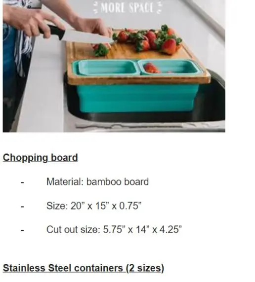 Hot sale bamboo cutting board with silicone container