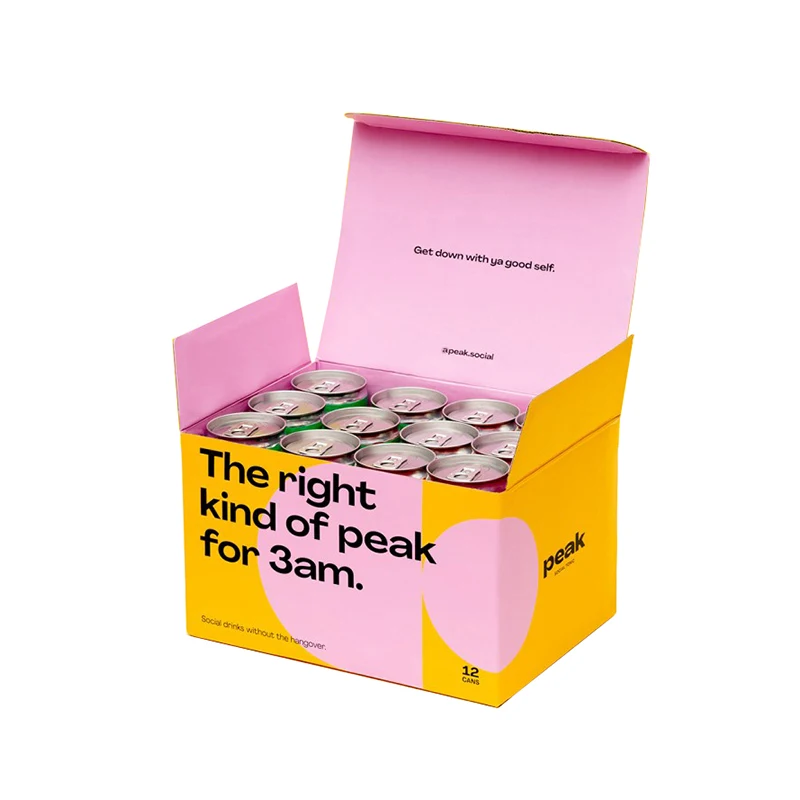 Custom packaging box wine bottle packaging gift box 12 6 24 bottles pack beer can box for beer