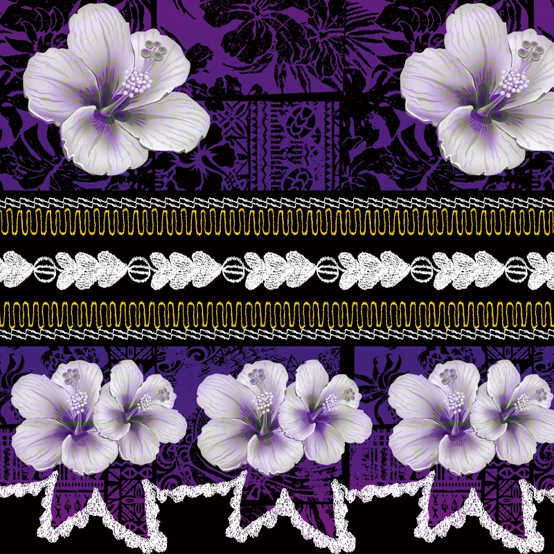 Blooming flowers Gorgeous solid color background with lace pattern compact pattern digital print bright flower fabric