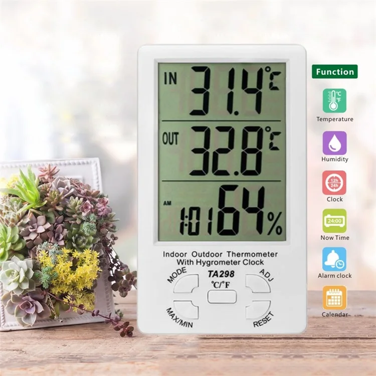 Digital German Alla China Waterproof Professional Thermometer Indoor/Outdoor Thermohygrometer Thermo Hygrometer