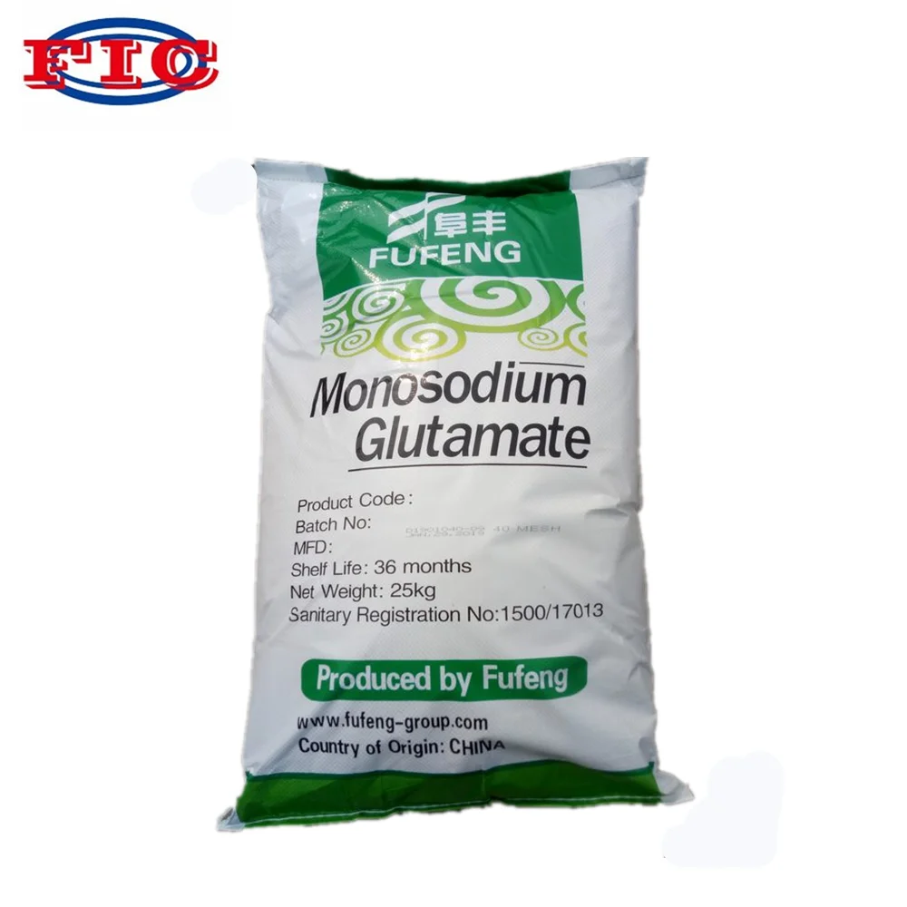 High Purity Food Grade Fufeng Monosodium Glutamate Crystal 30/40/60/80 Mesh MSG