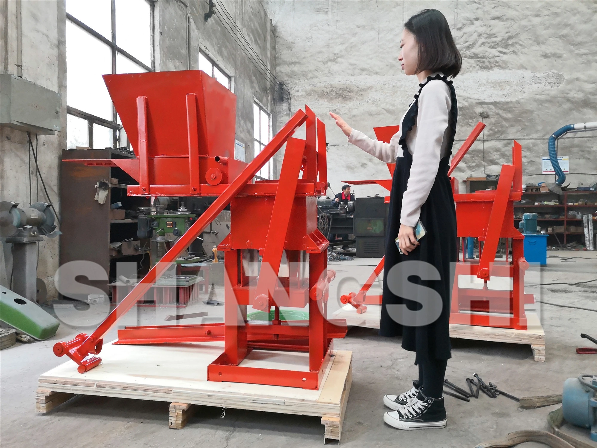 Manual Interlocking Red Clay Soil Brick Making Machine Compressed logo Bricks Earth Block in