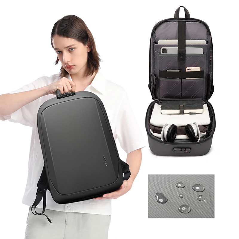 Waterproof Anti-theft USB hard case Laptop Bag hardshell backpack business man EVA shell backpack