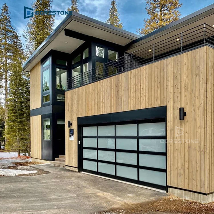 Manual Control Roller Vertical Bifold Style Smart Garage Doors With Pedestrian Door Price