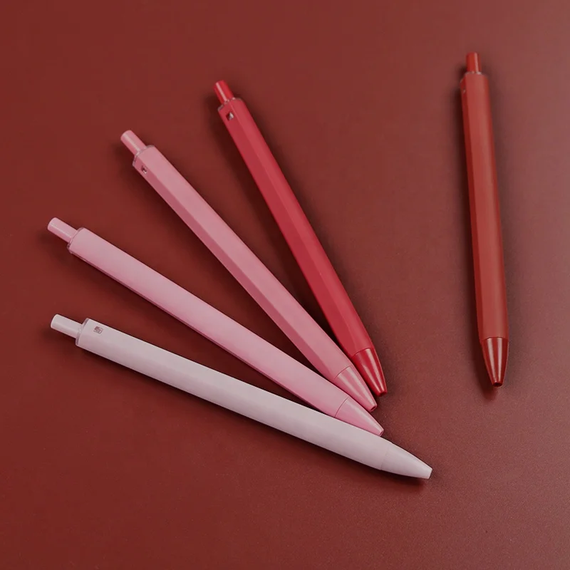 2024 new high quality white plastic branded logo best point ballpoint 0.5mm 0.7 custom design pen